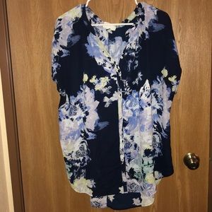 Plus size button blouse